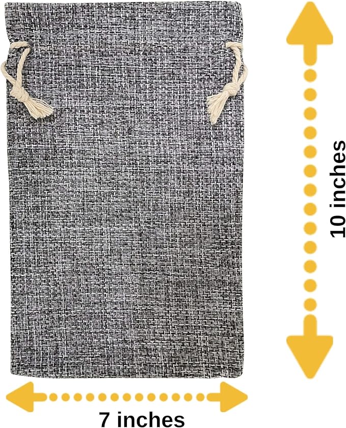 Supply Friend 50 Gray Burlap Bags - Image 2