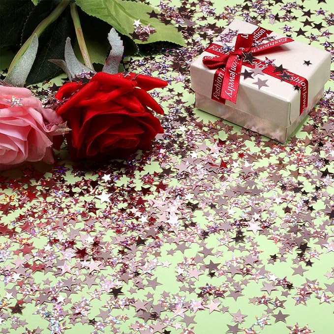 Hestya 60g Star Confetti Glitter Table Confetti Metallic Foil Stars - Image 3