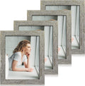 8x10 Picture Frame Set of 4, High Definition Glass Distressed Moss Green Frame by iRahmen