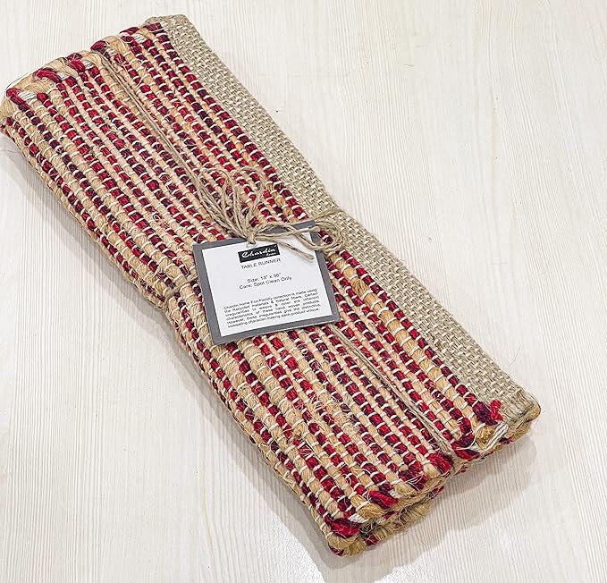 Chardin home Natural Jute Table Runner 13x36 Inch – Vintage Boho Rustic Table - Image 8