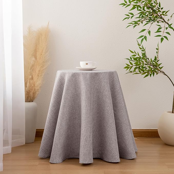 Hiasan Round Linen Tablecloth 108 Inch by Hiasan