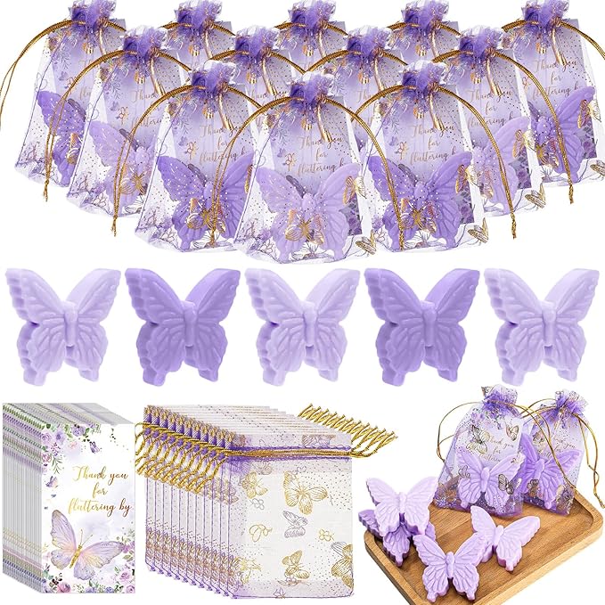 Dunzy 30 Sets Butterfly Theme Baby Shower Favors by Dunzy