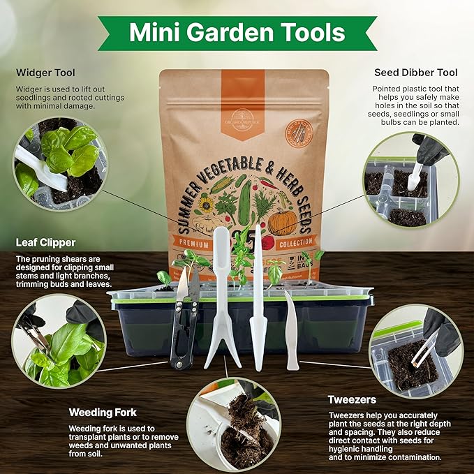 Organo Republic 25 Summer Vegetable & Herb Garden Seeds Variety Pack - Image 5