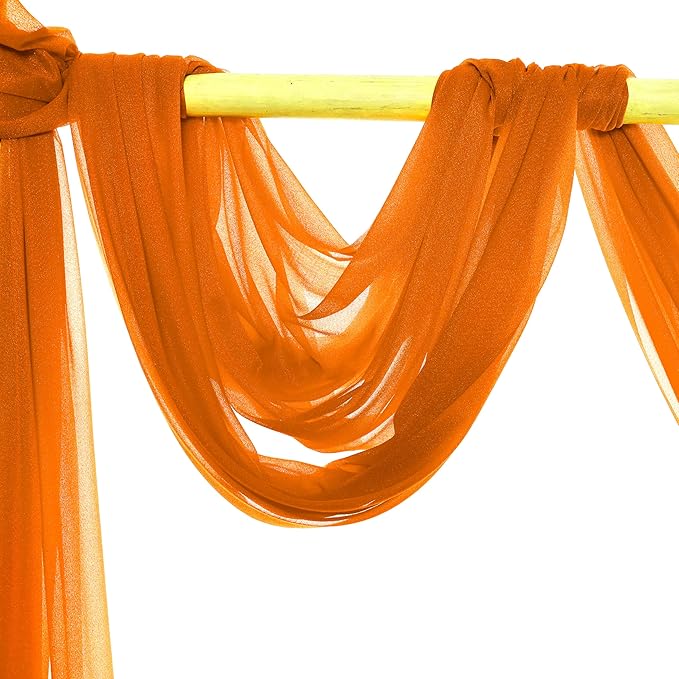 VDS Pack of 1 Panel Wedding Arch Draping Fabric Sheer Chiffon Fabric Drapery - Image 2