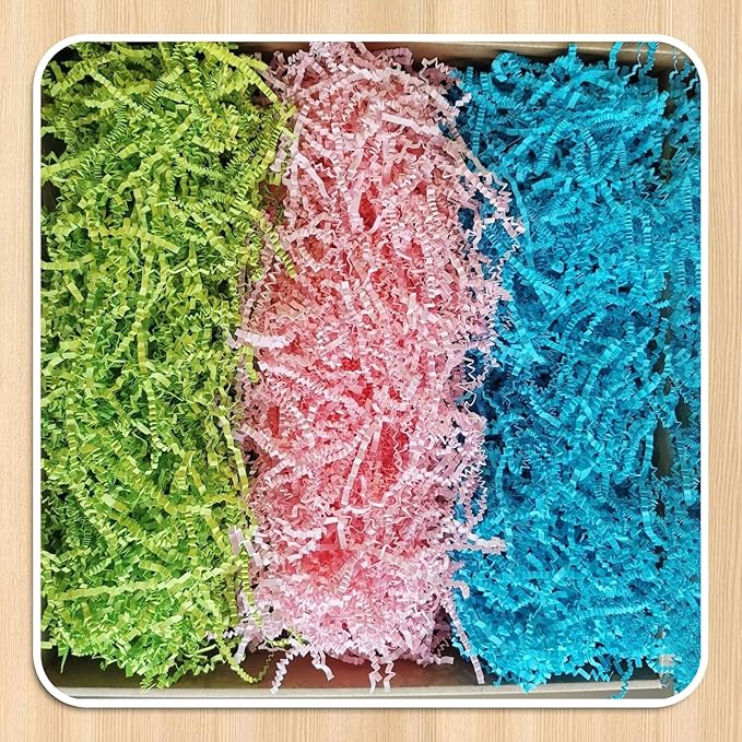 1 LB Lake Blue Crinkle Cut Paper Shred Filler Great - Image 6