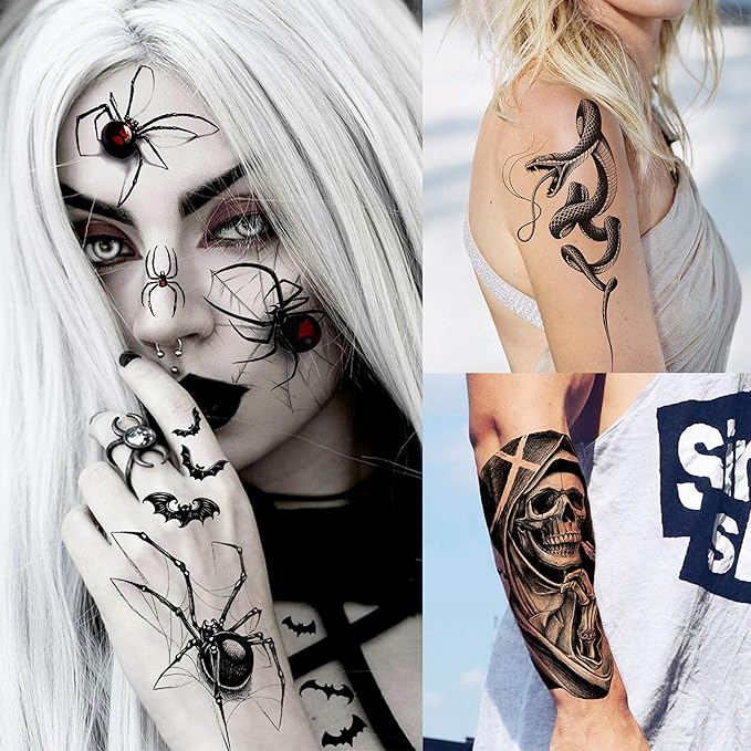 61 Sheets Halloween Temporary Tattoos - Image 3