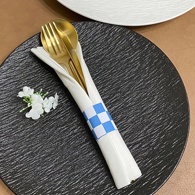 Germiwipe Paper Napkin Band Box of 500, Napkin Rings Self Adhesive - Image 2