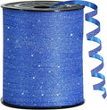 BEISHIDA 500 Yards Blue Glitter Ribbon Curling Crimped, Glitter Ribbon Balloon by Beishida