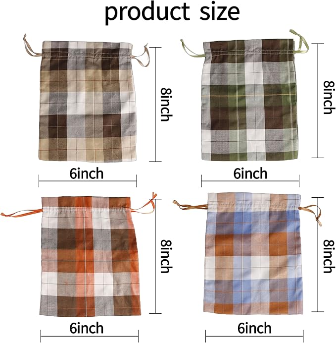 Large Fall Burlap Bags with Drawstrings - Image 2