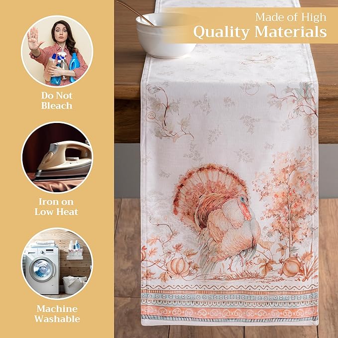 Maison d' Hermine Table Runner 100% Cotton Double Layer Table Runners 72 inches - Image 3