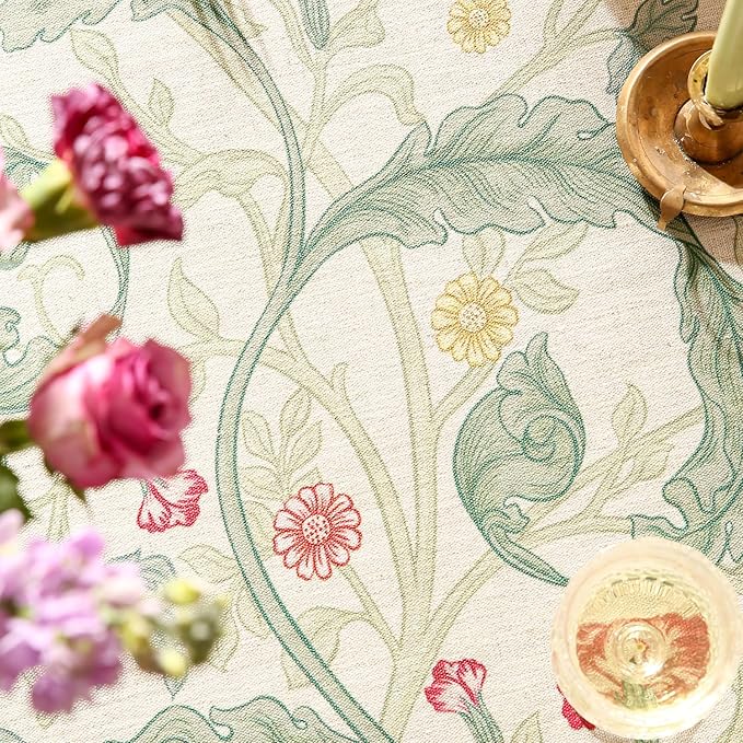 patdrea Designer Green Extra Long Table Cloth - Image 3