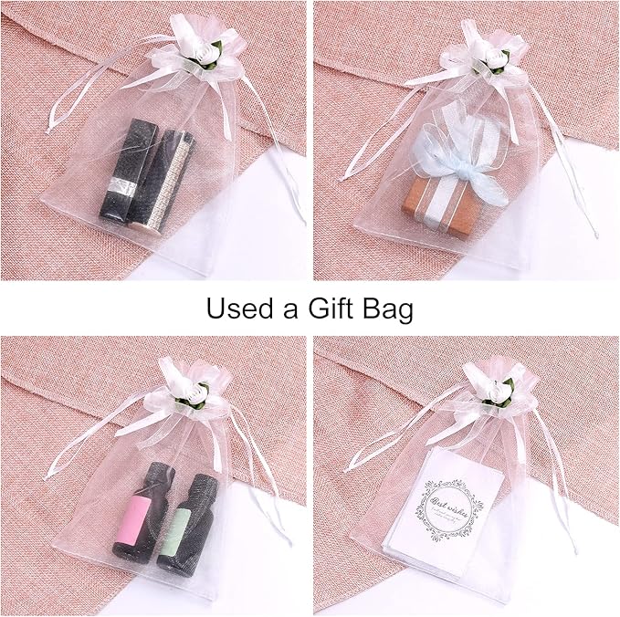 SumDirect Rose Organza Gift Bags - Image 4