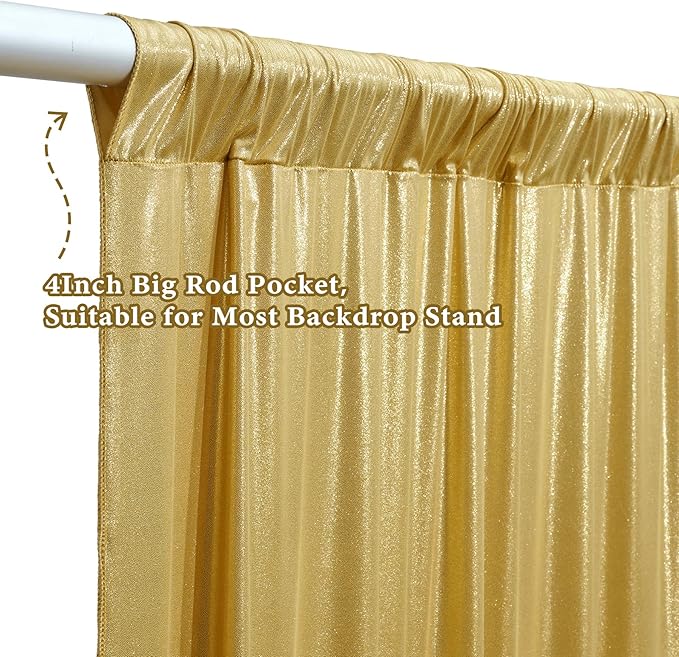 Outpain 30x10ft Gold Sequin Backdrop Curtains -Heavy Duty Gold Photography - Image 8