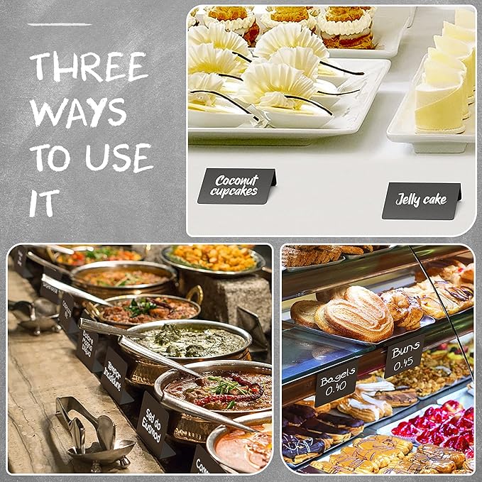 10 Pack Mini Chalkboard Table Tent Signs 4x3 – Reusable Food Labels - Image 5