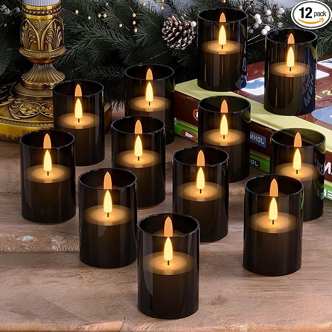 12Pack Flickering Flameless LED Candles by VIODAIM