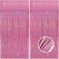 2 Pack Pink Door Streamers Backdrop Glitter Tinsel Curtains Backdrop Pink by Unknown
