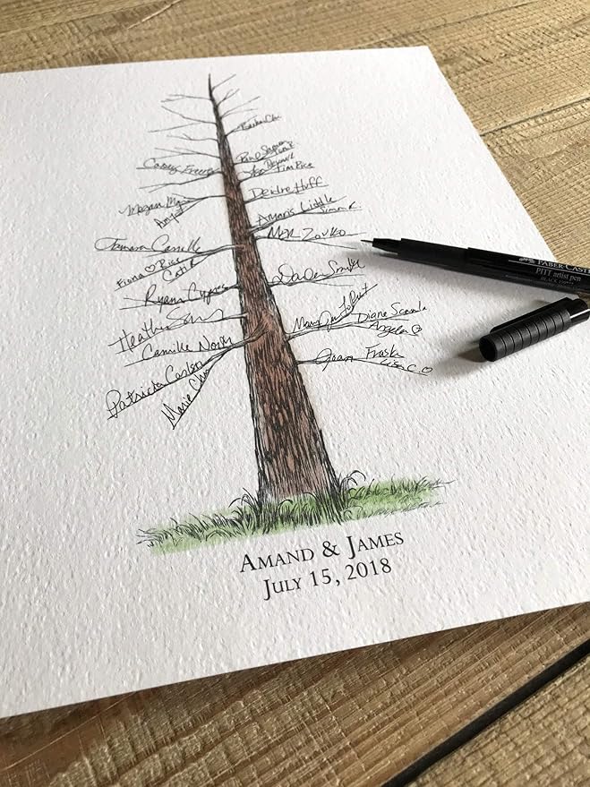 Guestbook Tree Signature Pine Tree - Image 8