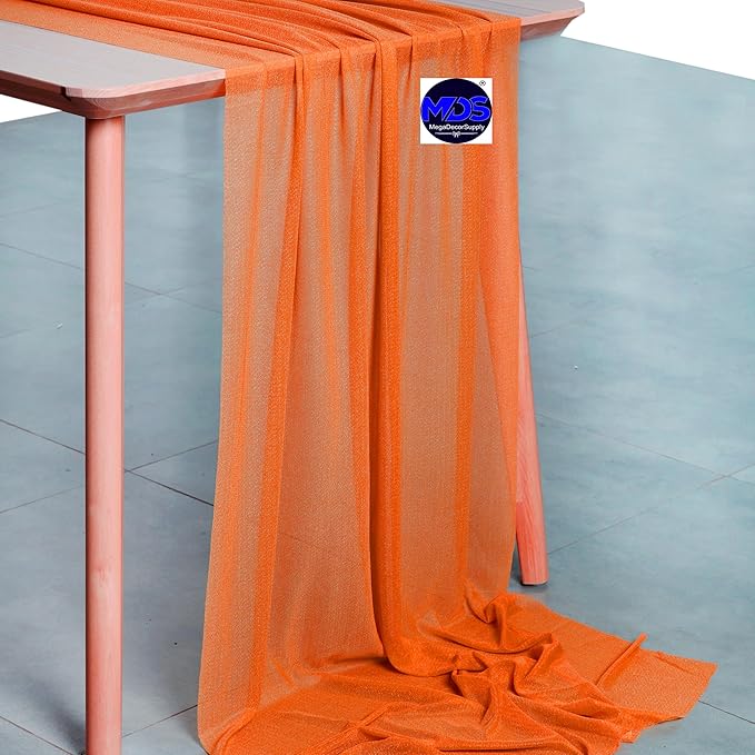 MDS 2 Pack 10ft Chiffon Table Runner 29 x 120 Inches Sheer Wedding Runner - Image 2