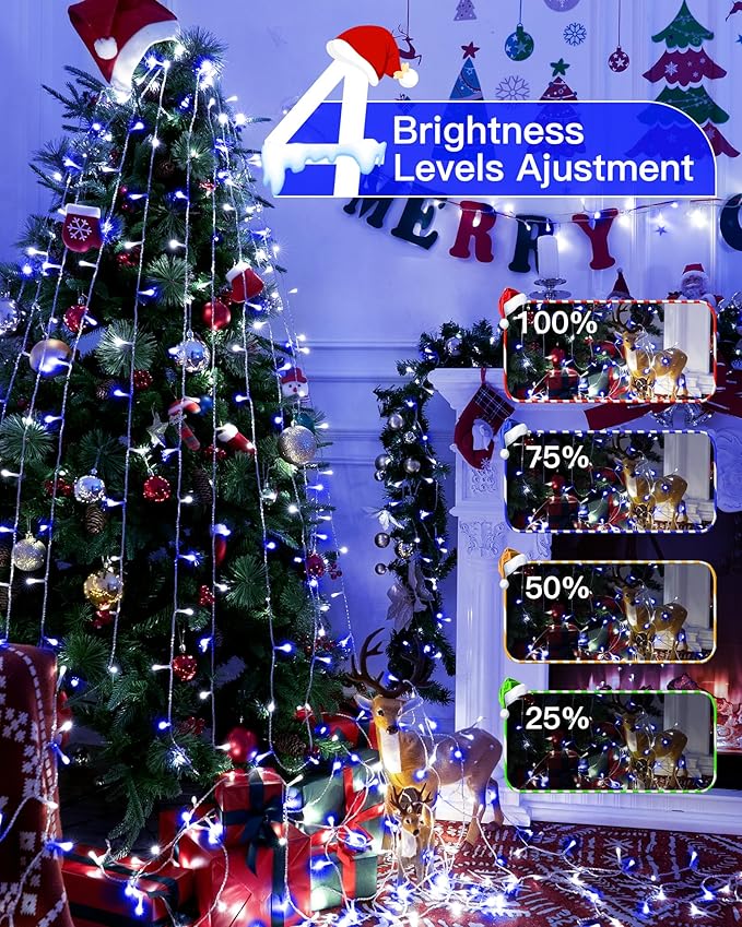 Christmas Lights Outdoor Waterproof, 196FT 600LED String Lights - Image 5