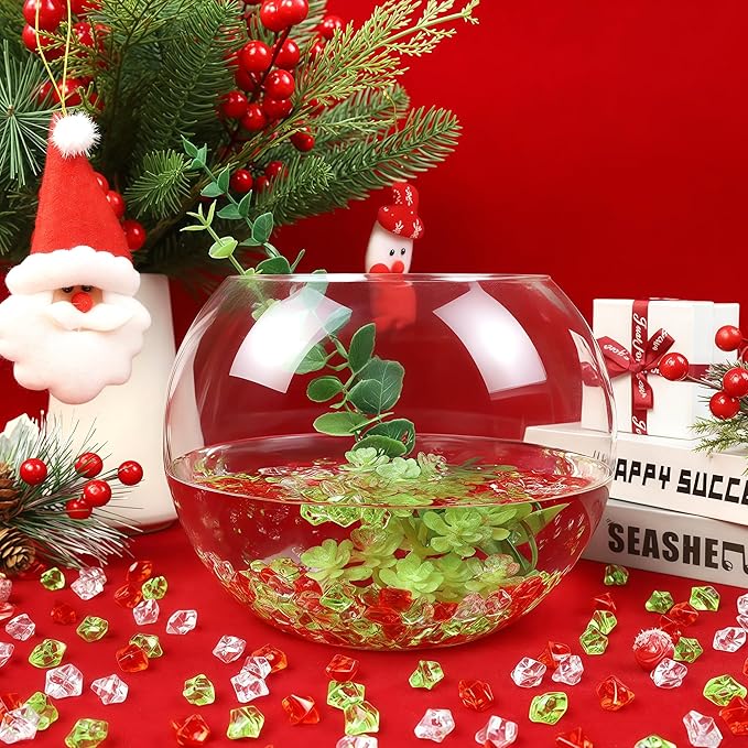 YATOJUZI 500pcs Fake Ice Cubes Christmas Decor Acrylic Crushed Rocks Vase - Image 5