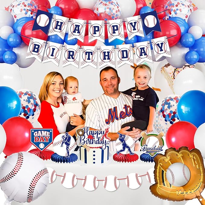 Baseball Party Decorations, Baseball Birthday Party Supplies Kit, Include Sport - Image 7
