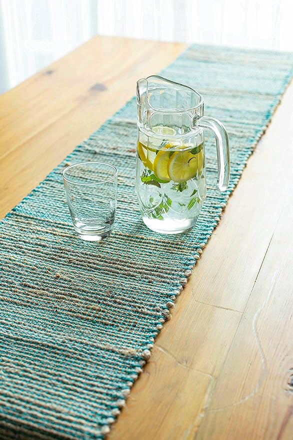 Chardin home Natural Jute Table Runner 13x108 Inch – Vintage Boho Rustic Table by ChardinHome