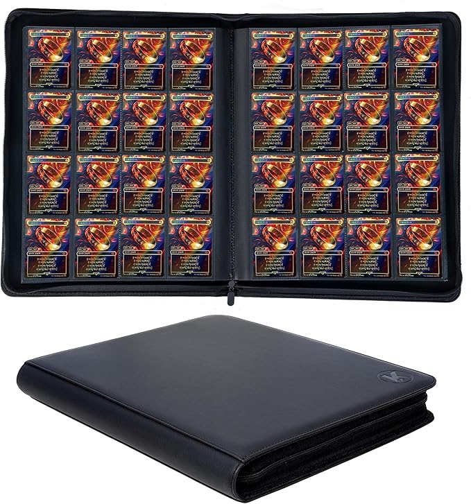 1000+ Pockets Trading Card Binder, 16-Pocket Card Ablum Compatible by KUOOKING