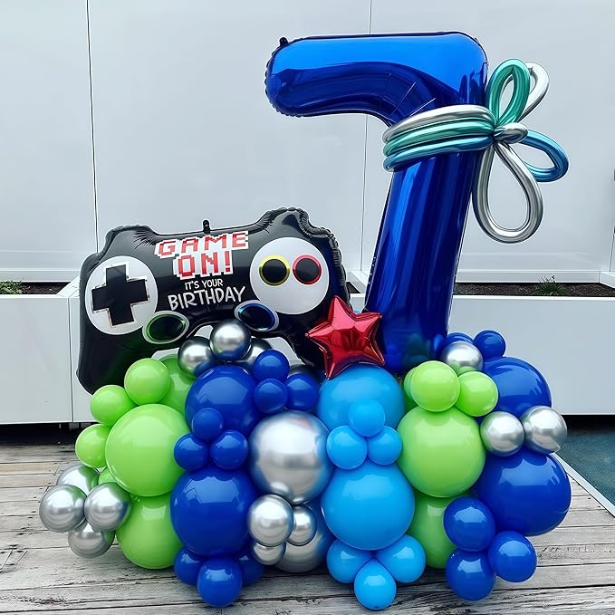 Navy Blue 5 Balloon Number, 40 Inch Number 5 Balloon Big Dark Blue 5 Foil Mylar - Image 3