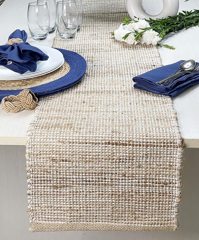 Chardin home Natural Jute Table Runner 13x108 Inch – Vintage Boho Rustic Table - Image 8