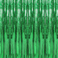 Crosize 7 Pack 3.3 x 9.9 ft Green Foil Fringe Curtains Party Decorations by Crosize