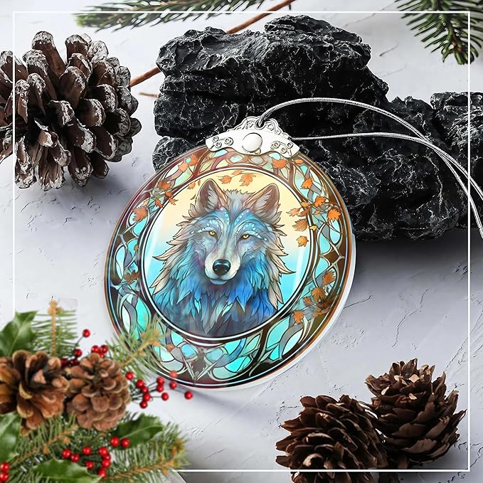 2025 Ornament Stained Glass Effect, Big 4 Inch Acrylic Hanging Art, Tree - Image 5