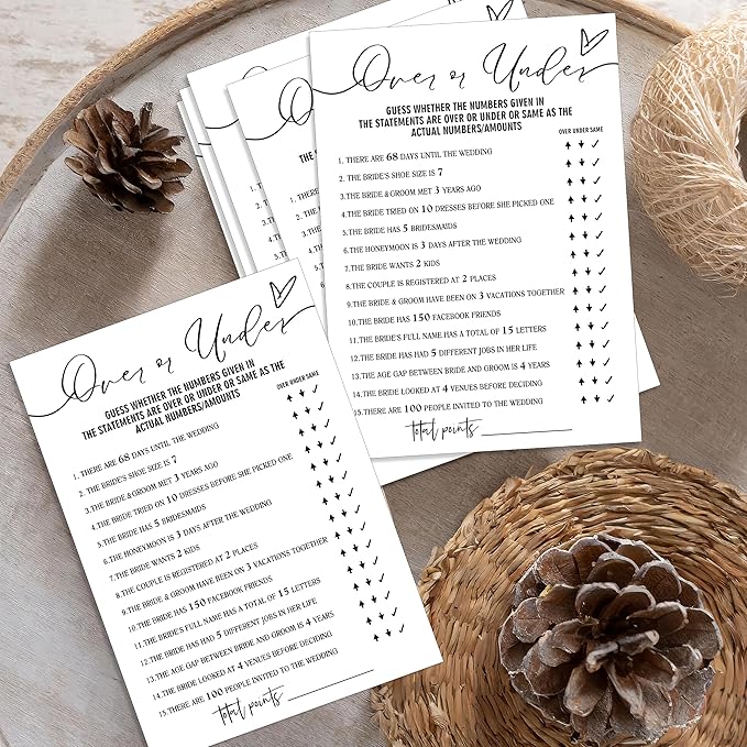 Fun Bridal Shower Games Set 25 Wedding Games Cards, Wedding Game - Image 5