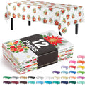 Party Solids Pack Of 12, Premium Rectangle Holiday Design Plastic Tablecloth by Exquisite