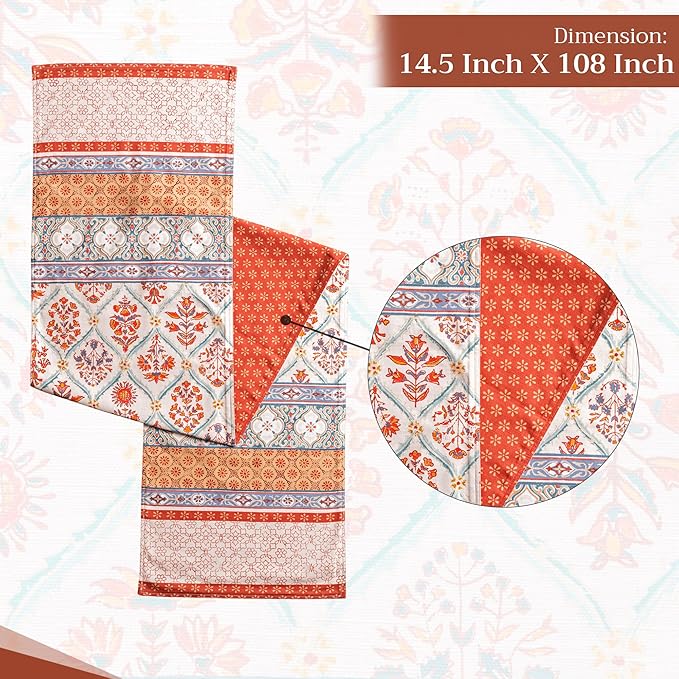 Maison d' Hermine Table Runner 100% Cotton Double Layer Table Runners 108 - Image 4