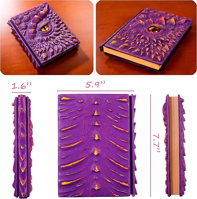 3D Dragon Eye Embossed Journal, Resin Engraving Notebook, Dnd notebook - Image 2