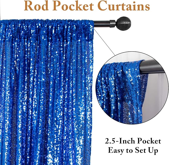 ShinyBeauty Baby Blue and Blue Sequin Backdrop - Image 5