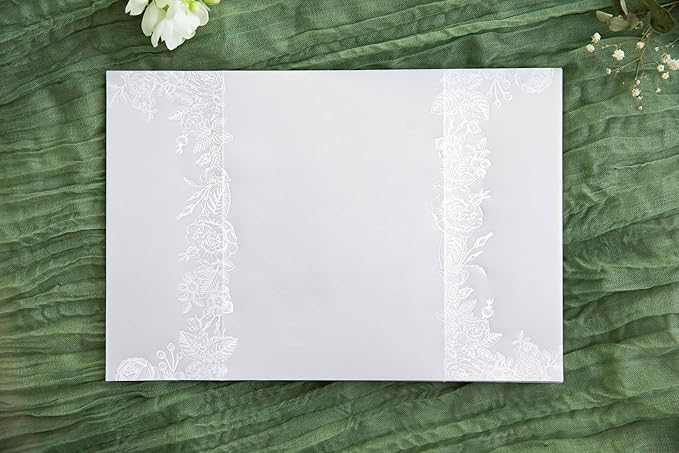 PONATIA 50PCS White Vellum Jackets - Image 8