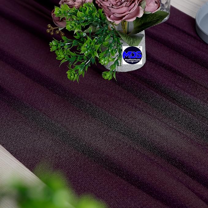 MDS 2 Pack 14ft Chiffon Table Runner 29 x 170 Inches Sheer Wedding Runner - Image 5