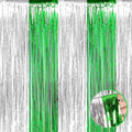 4 Pack Foil Fringe Curtain Backdrop, 3.28Ft x 8.2Ft Metallic Tinsel Foil Fringe by Unknown