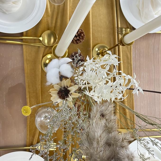 Velvet Table Runner, 10ft Luxurious Wedding Reception Decorations Soft Velvet - Image 6