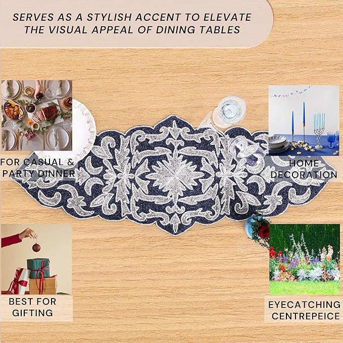 Decorative Beaded Table Runner - Image 5
