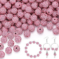 100 pcs 10mm Rhinestone Beads for Jewelry Making, Sparkle Crystal Clay by TINKRSTUFF