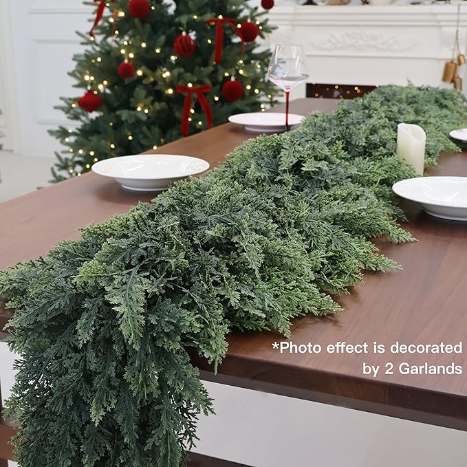 9FT 2PCS Artificial Cedar Garland - Image 7