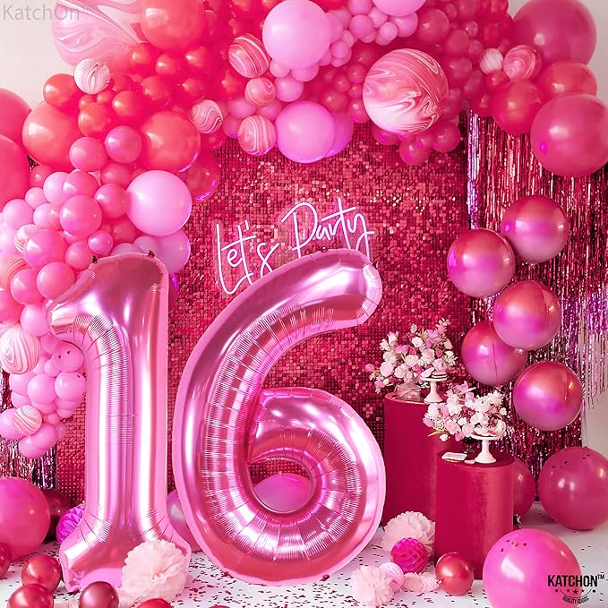 KatchOn, Hot Pink 16 Balloon Numbers - Image 7