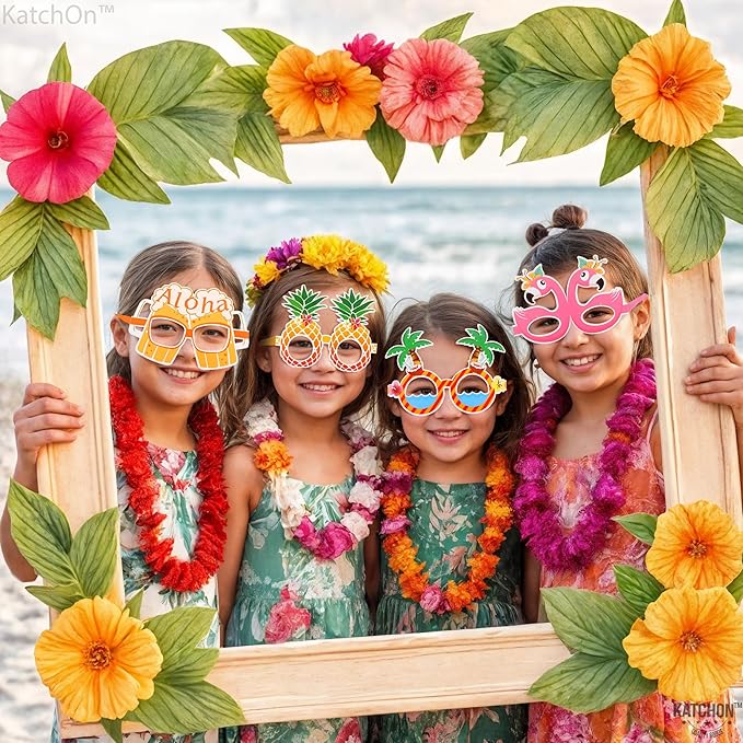 KatchOn, Luau Glasses for Luau Party Decorations - Image 3