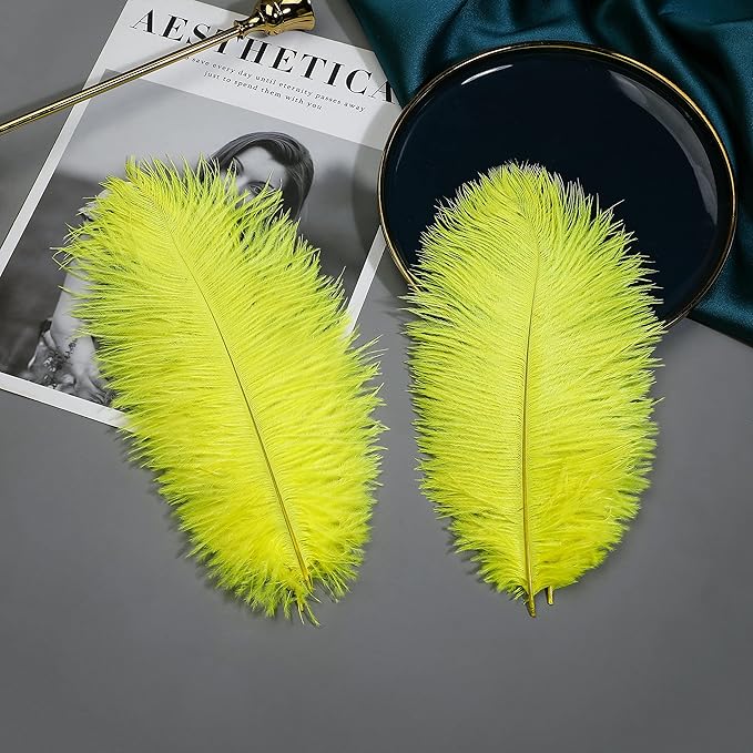 Ballinger Fluorescent Yellow Ostrich Feathers - Image 5