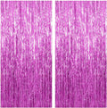 2 Pack Hot Pink Backdrop Curtain Party Streamers Hot Pink Birthday Decorations by KEJ