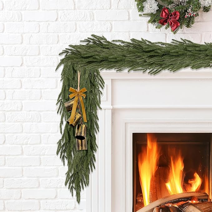 2 Pcs 6FT Christmas Garlands Norfolk Pine Garland - Image 5