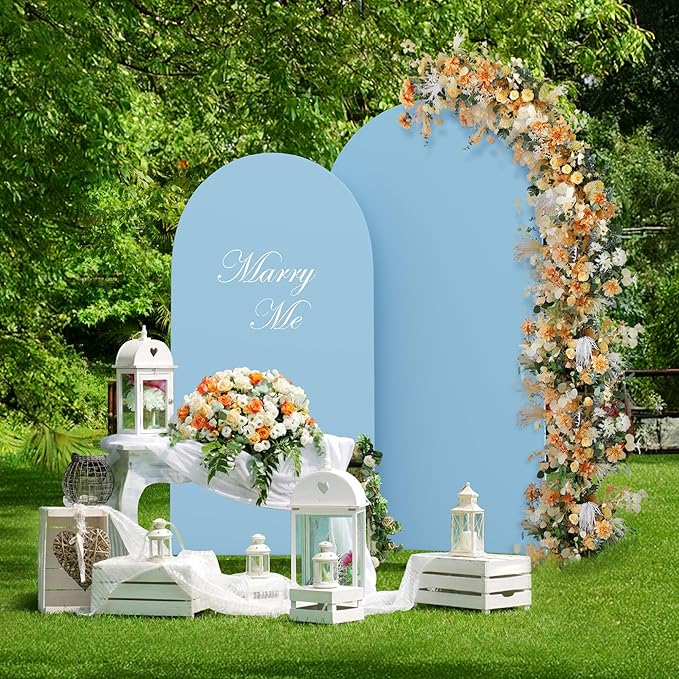 Set of 2 Arch Backdrop Cover High Elastic Wrinkle-Resistant Arch Cover Spandex - Image 2