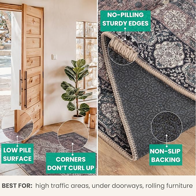 Bloom Rugs Washable Non-Slip 8' x 10' Rug - Image 4